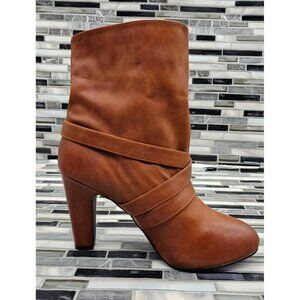Dolce By Mojo Moxy Brown Heeled Ankle Women's Boots Size 9